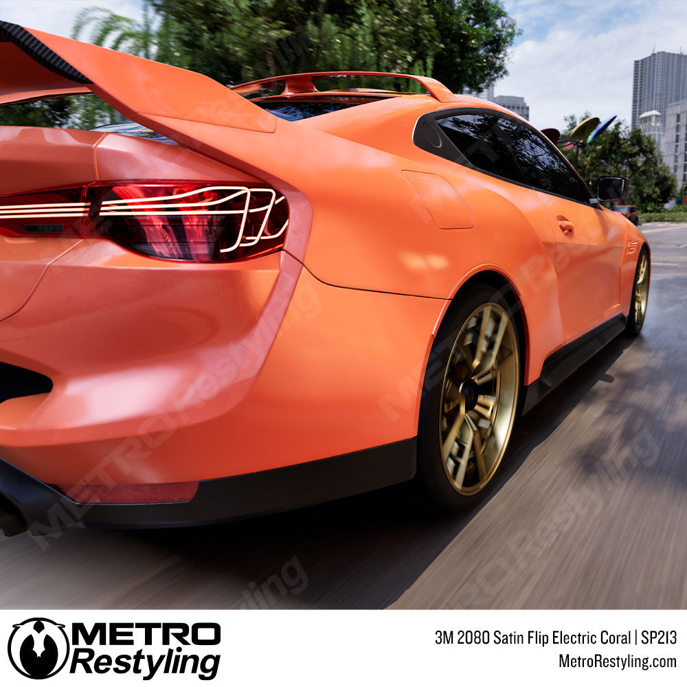 3M 2080 Satin Flip Electric Coral Vinyl Wrap