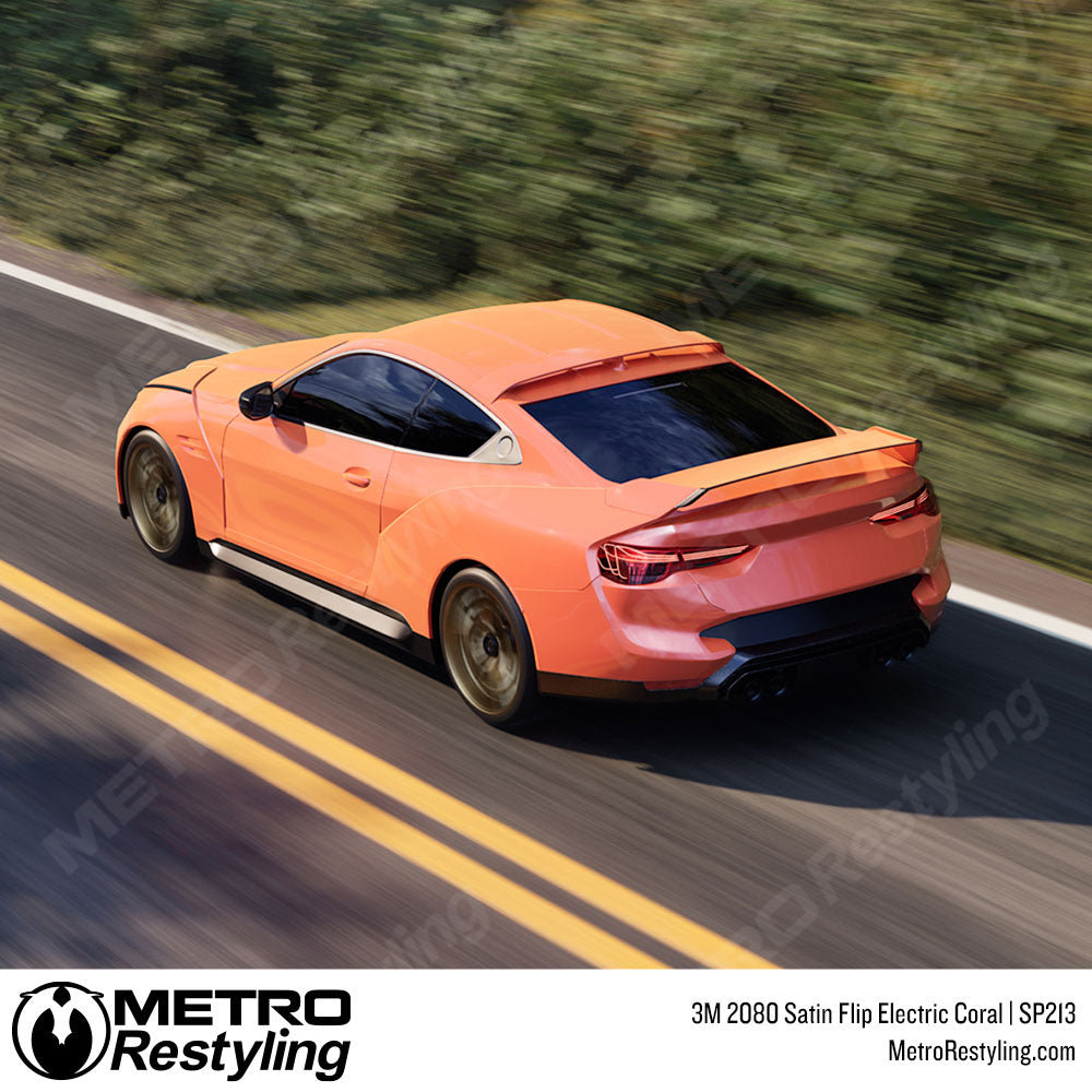 3M 2080 Satin Flip Electric Coral Vinyl Wrap