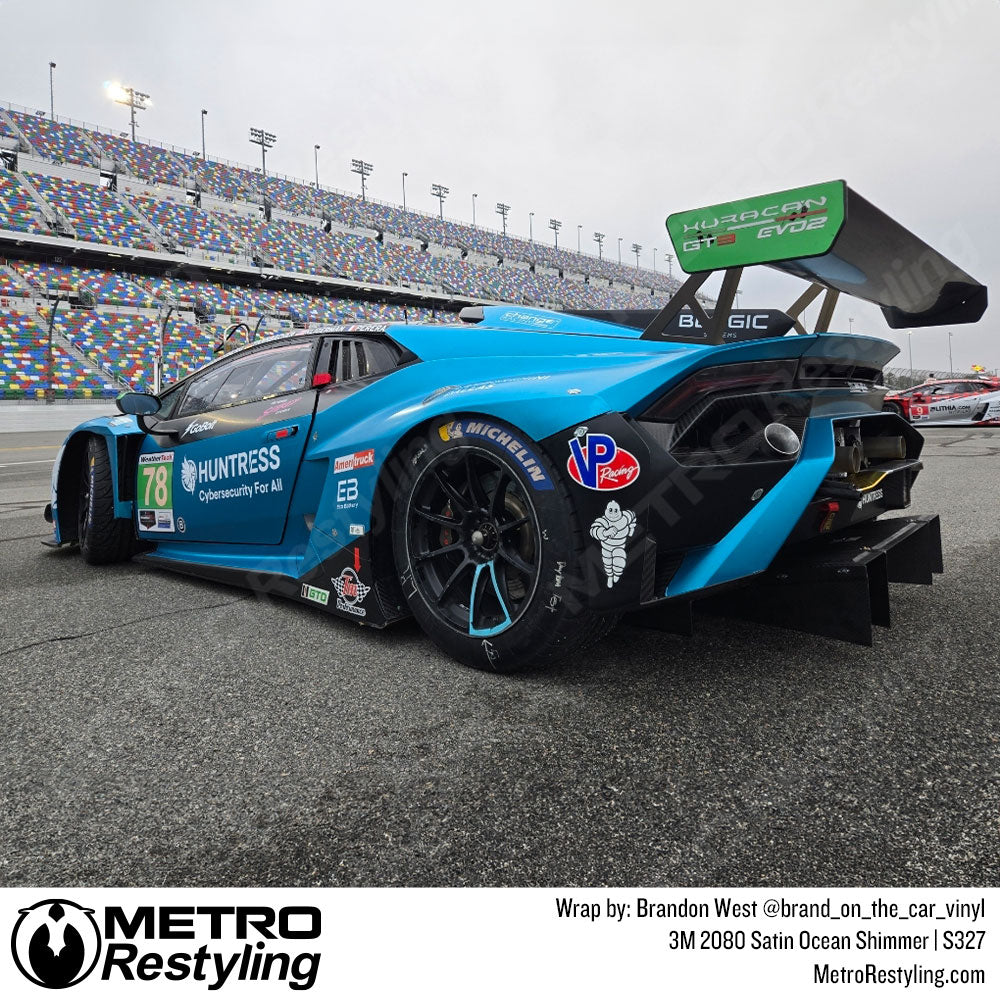 blue lamborghini wrap