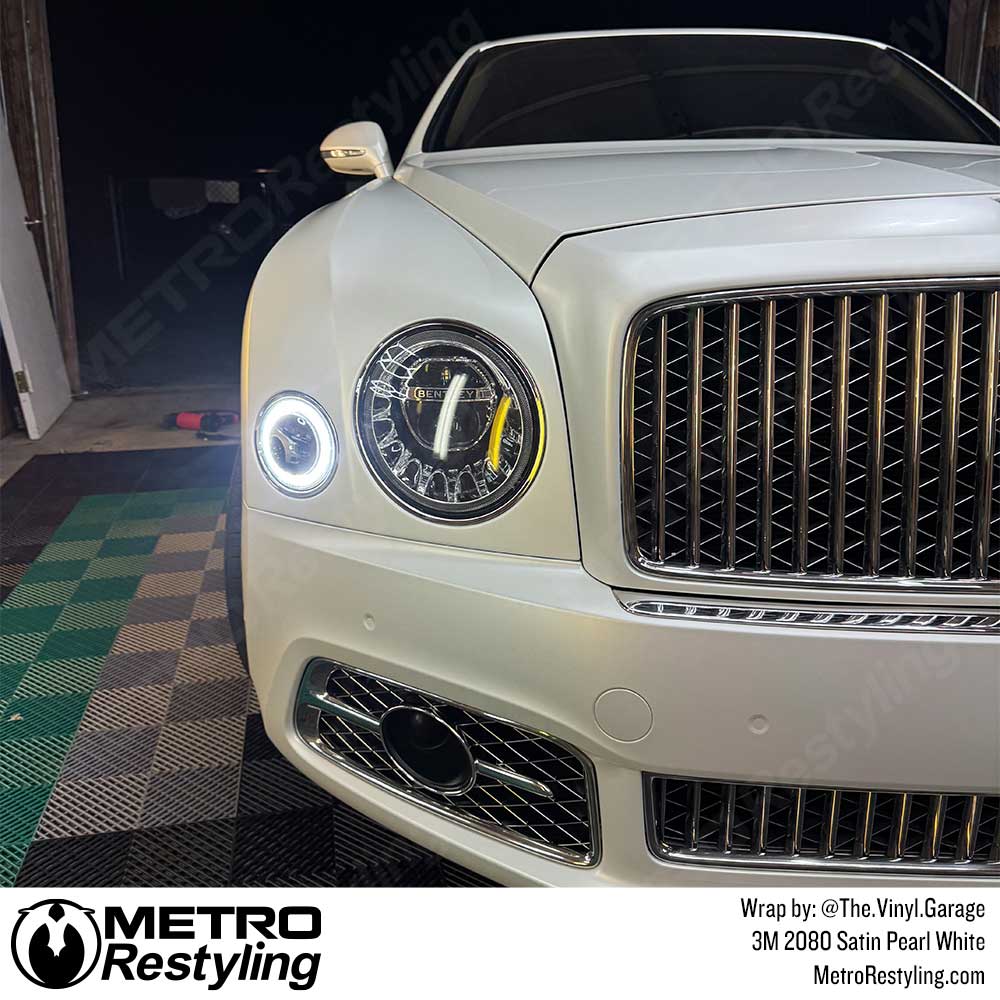 3M 2080 Satin Pearl White Vinyl Wrap | SP10