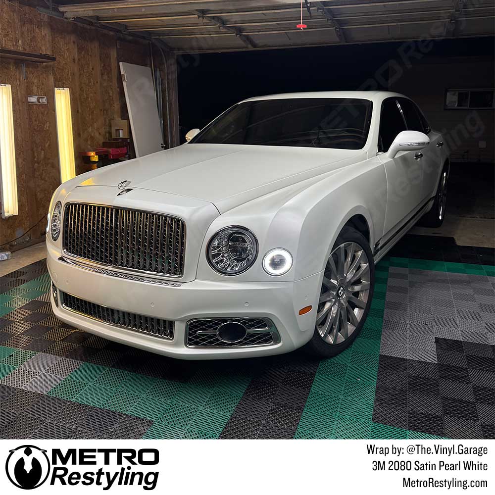 3M 2080 Satin Pearl White Vinyl Wrap | SP10