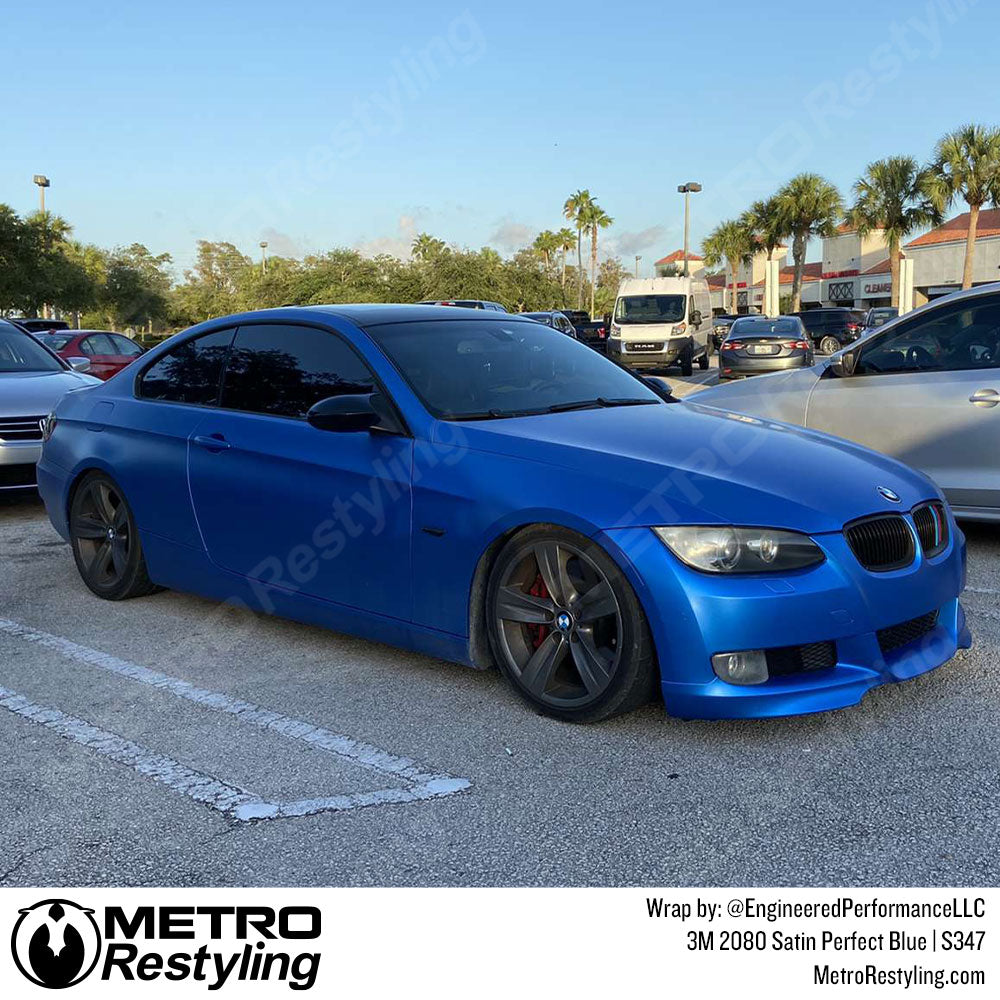 blue bmw wrap