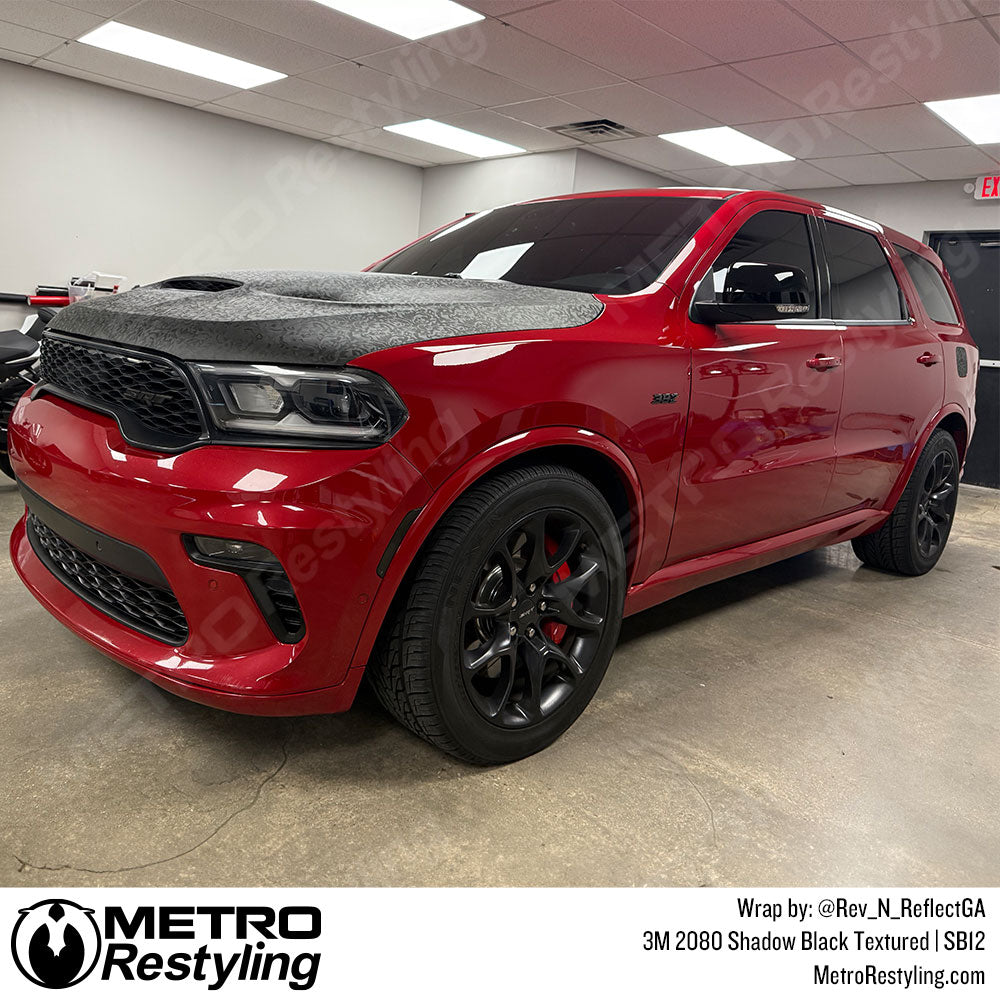 textured black hood wrap