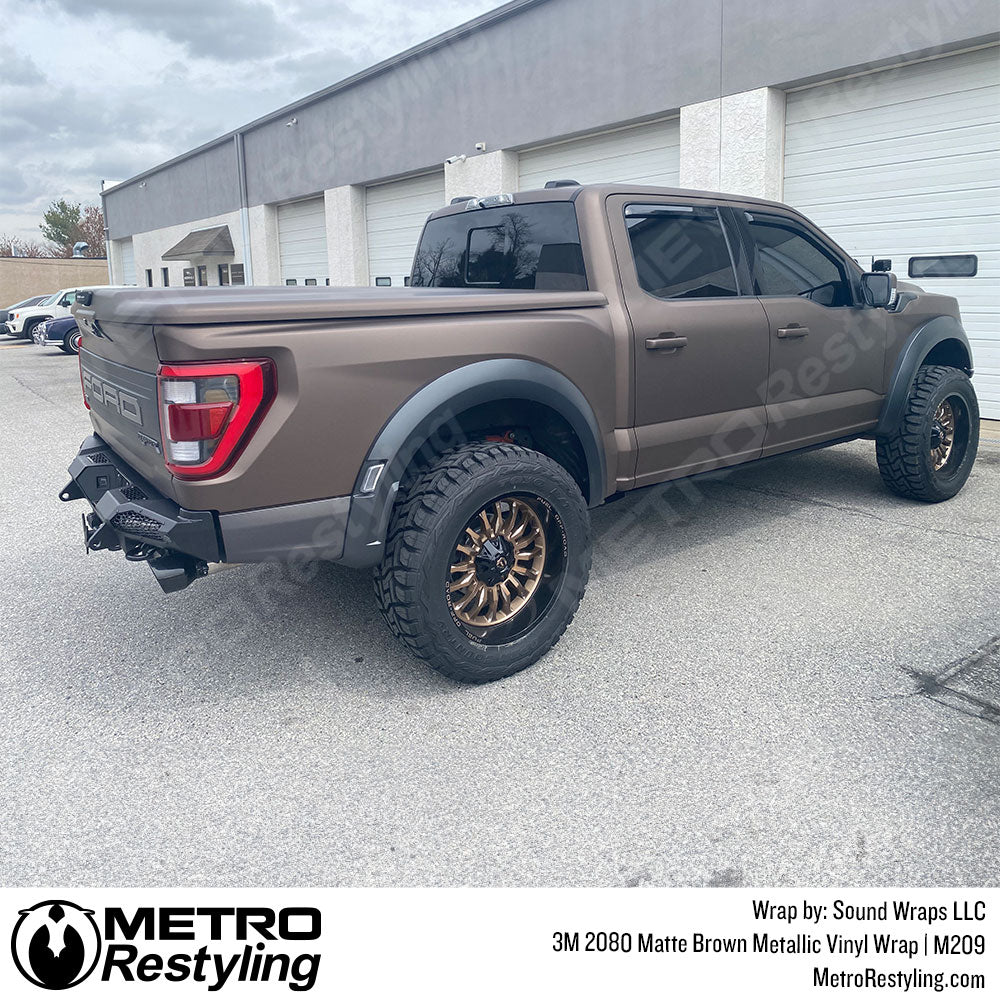 brown matte wrapped truck