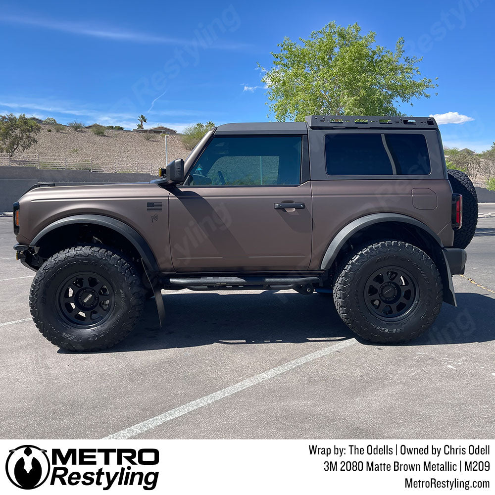 metallic brown bronze ford bronco wrap