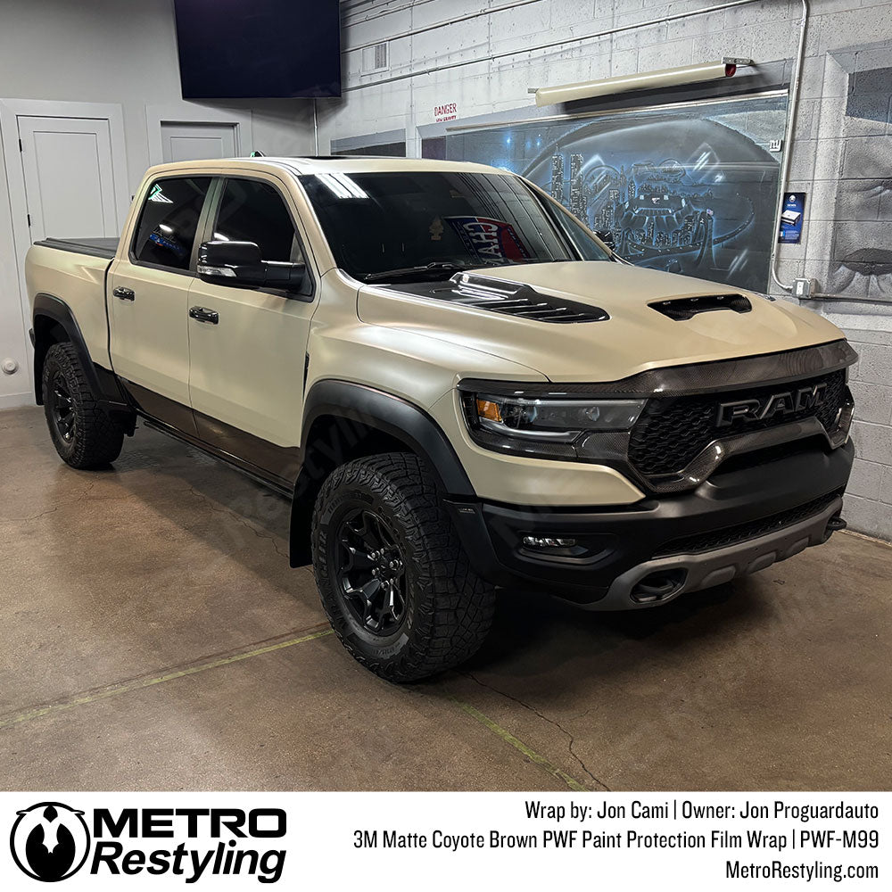 coyote brown truck wrap
