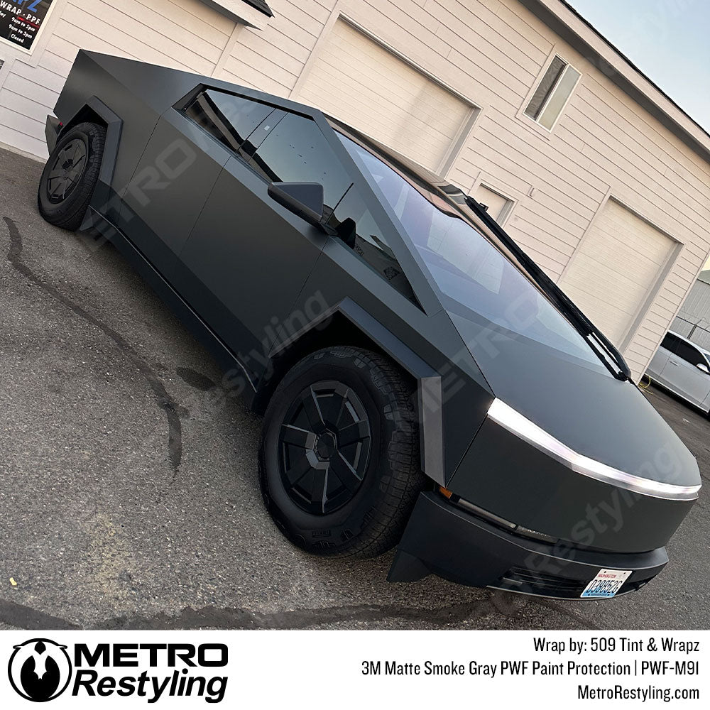 gray ppf cybertruck wrap