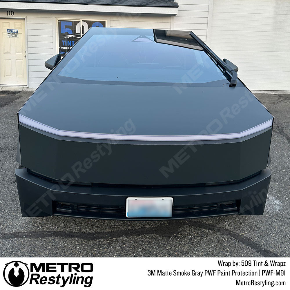 gray ppf cybertruck wrap