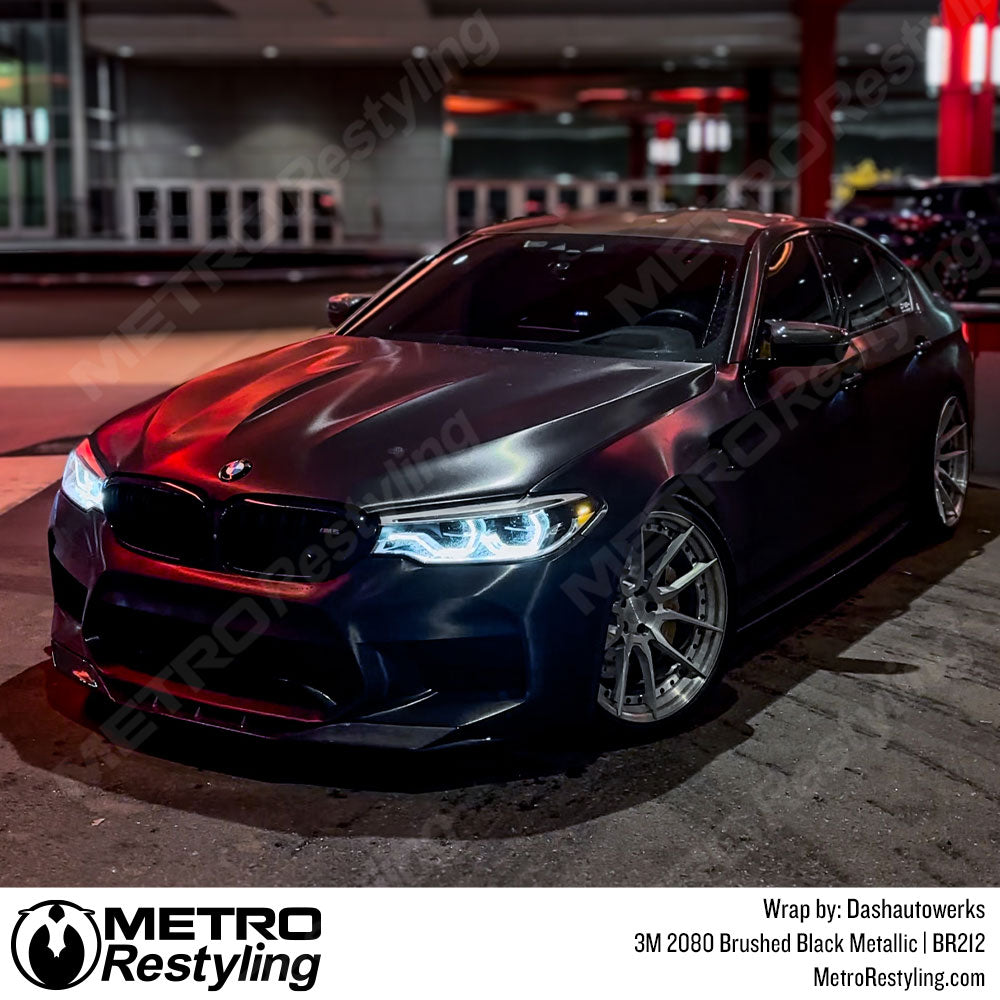 thumbnail image 2 of 3M Scotchprint 1080 BR212 Car Wrap Vinyl - Brush Metallic Black, 5ft X 1ft 2 of 12