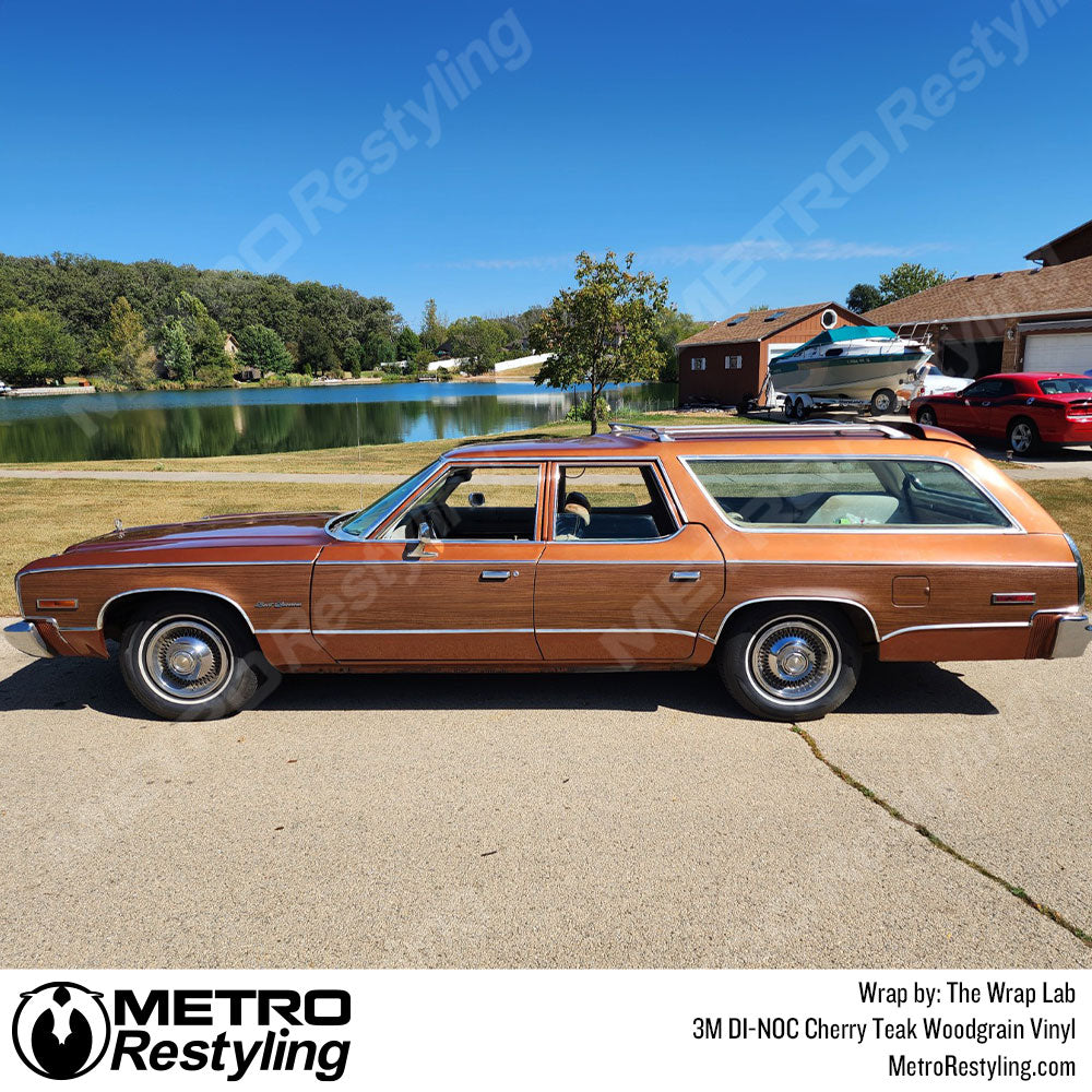 cherry teak plymouth car wrap