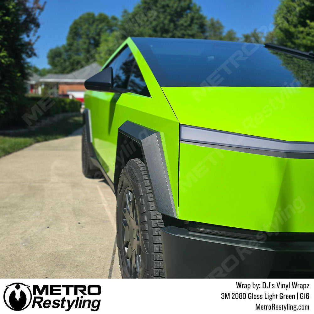 green cybertruck vinyl wrap