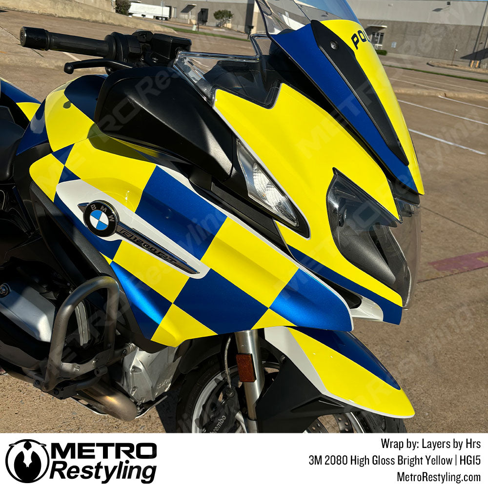 Gloss Bright Yellow motorcycle wrap