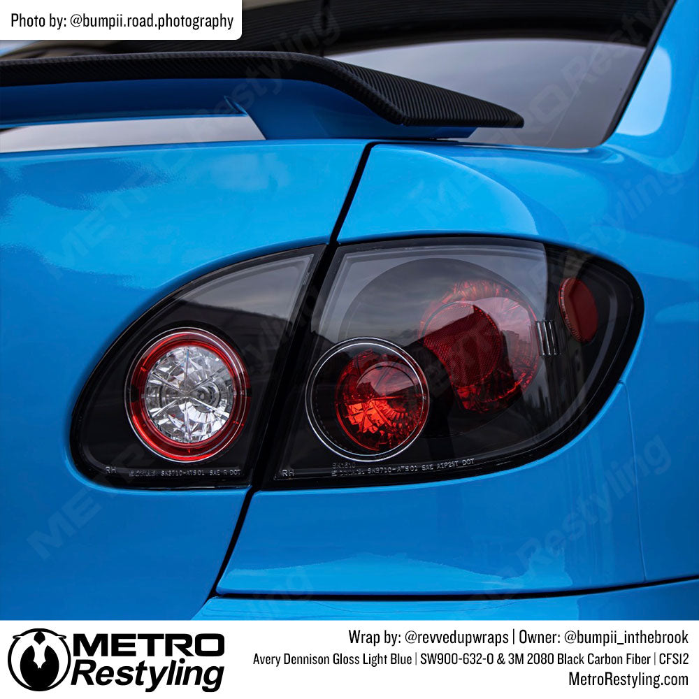 light blue car wrap