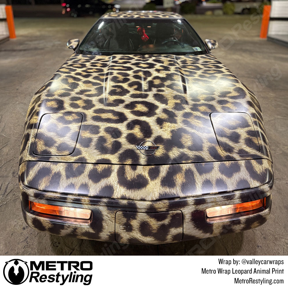corvette with leopard wrap