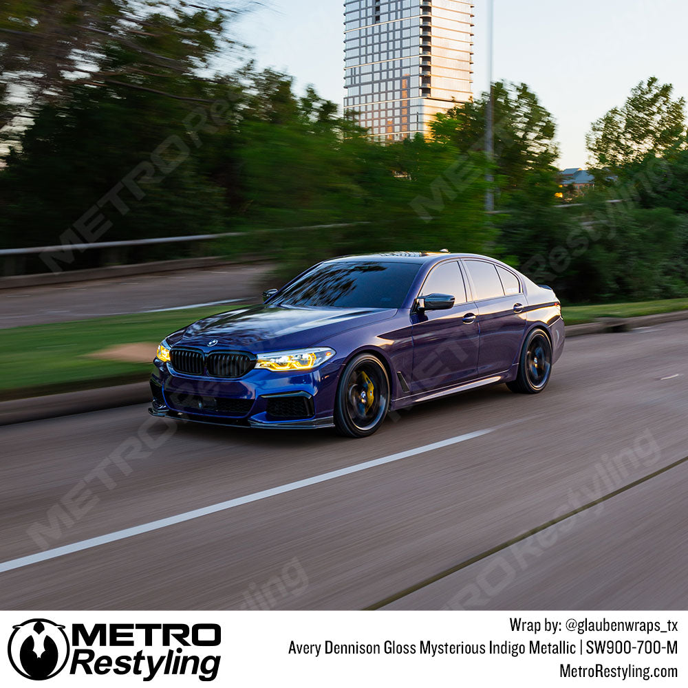 indigo purple bmw wrap m550i wrap