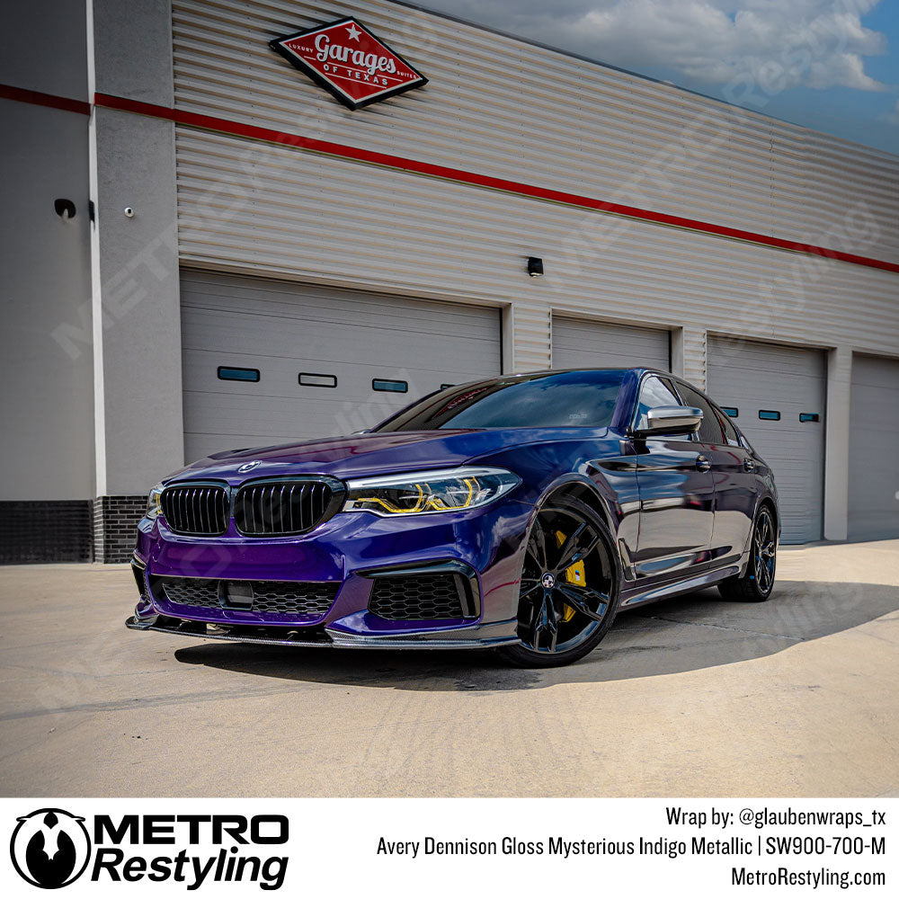 indigo purple bmw wrap m550i wrap