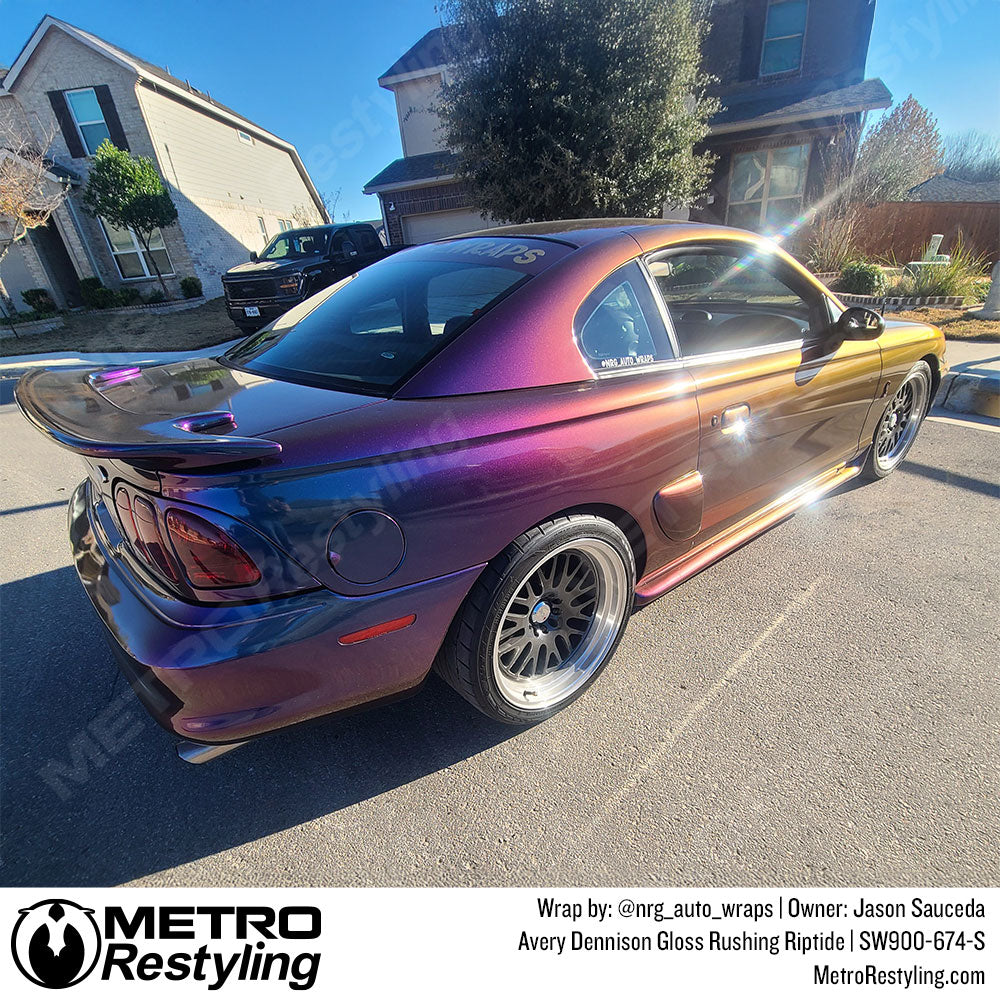 purple color shift car wrap