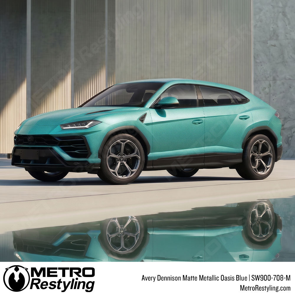 Avery Dennison Matte Metallic Oasis Blue Vinyl Wrap
