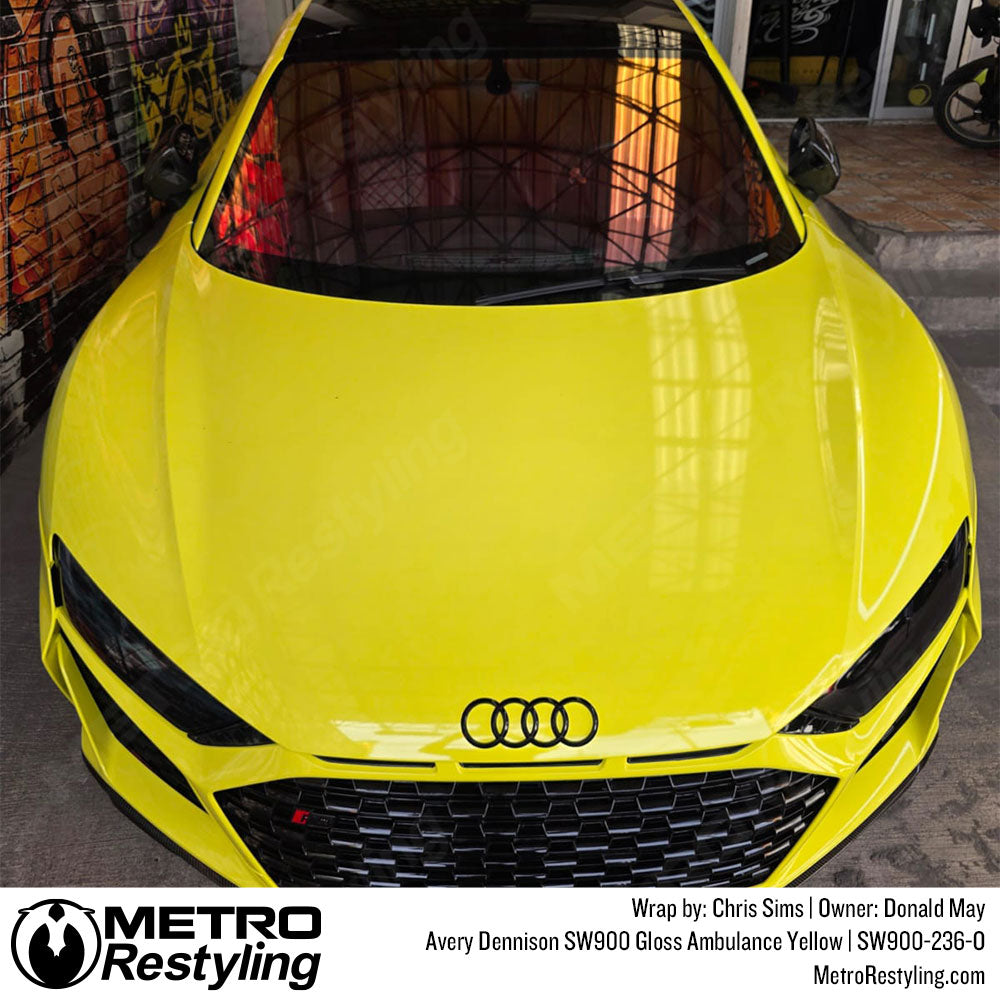 Gloss Yellow Audi Wrap