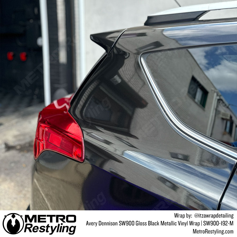 Avery Dennison SW900 Gloss Black Metallic Vinyl Wrap | SW900-192-M