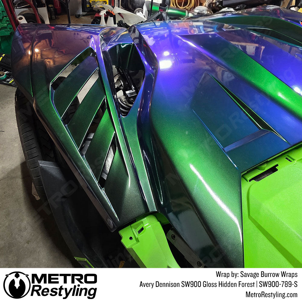 green and purple color change wrap