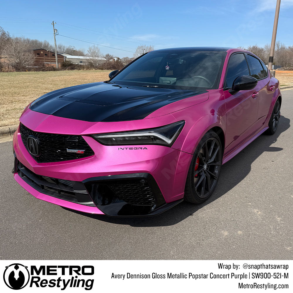 light purple car wrap