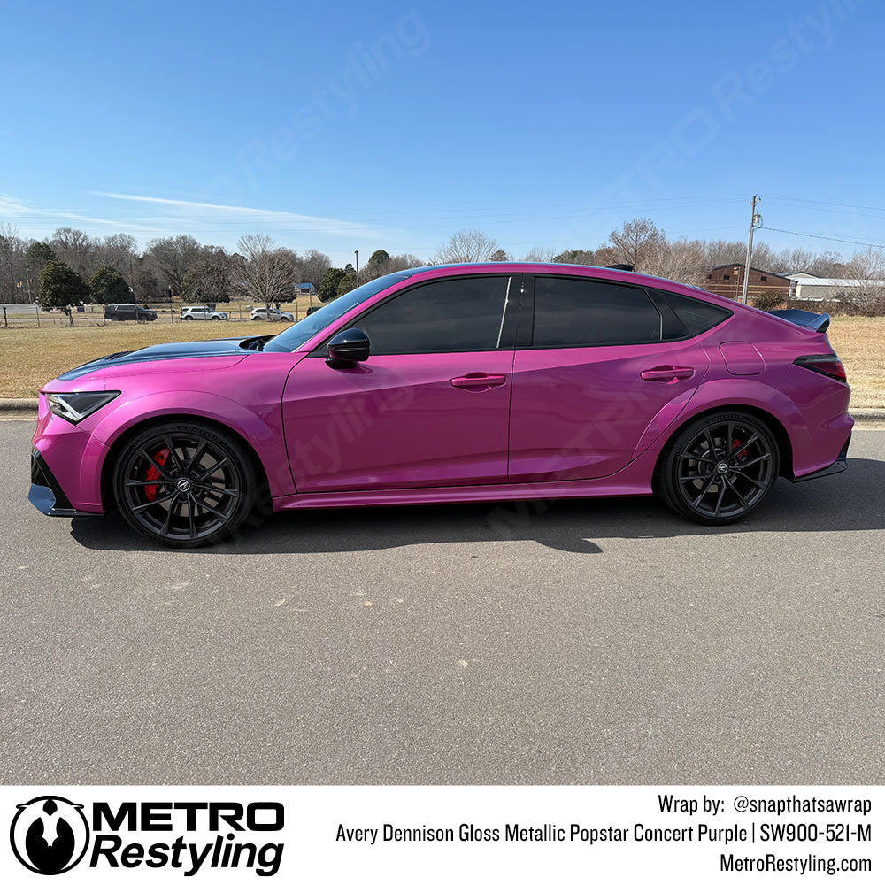 light purple car wrap