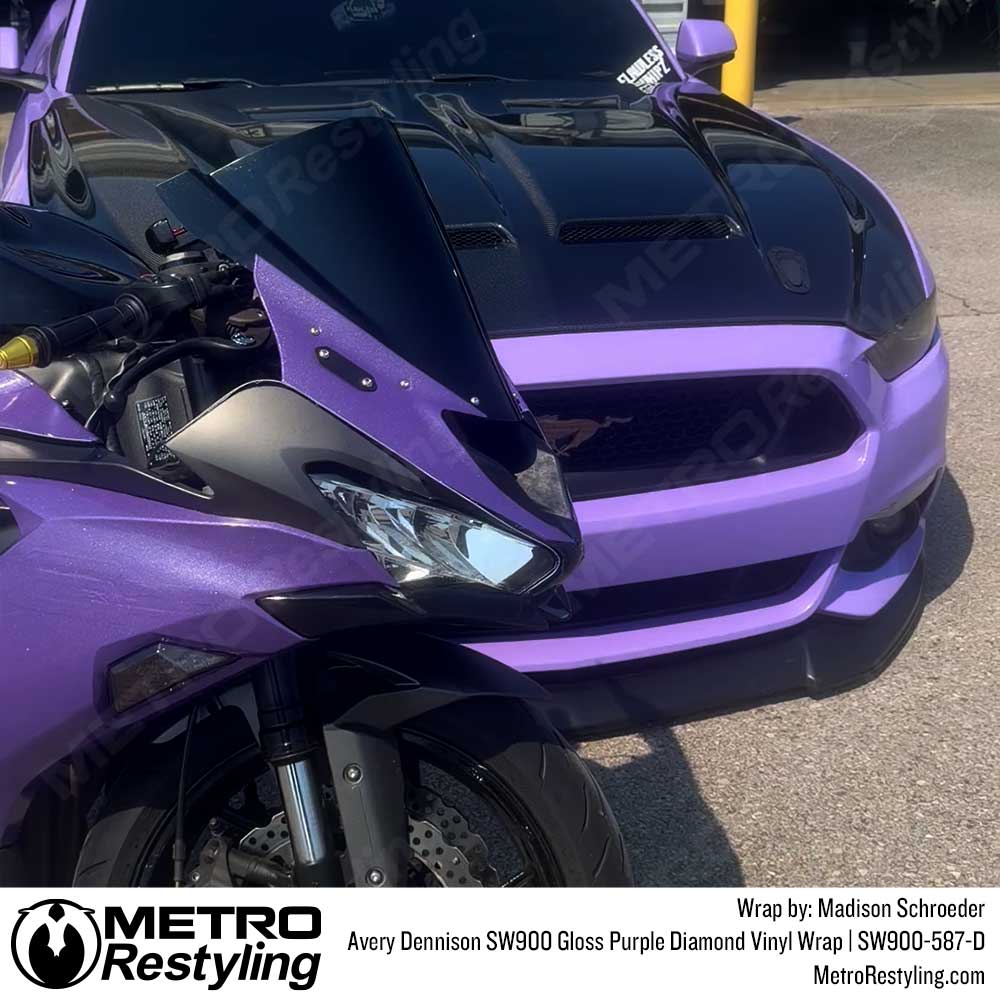 Avery Dennison SW900 Gloss Purple Diamond Vinyl Wrap | SW900-587-D