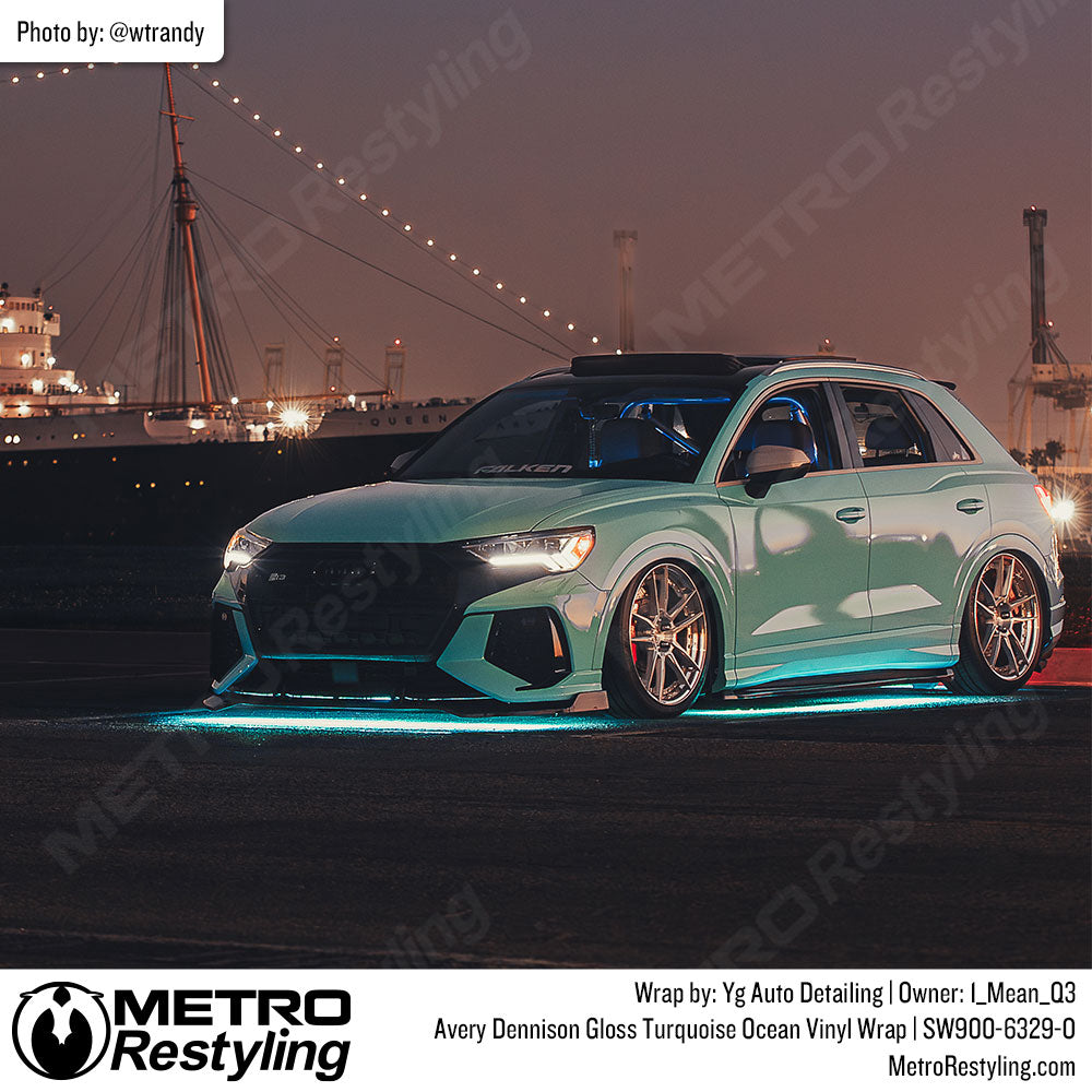 Avery Dennison SW900 Gloss Turquoise Ocean Vinyl Wrap | SW900-6329-O