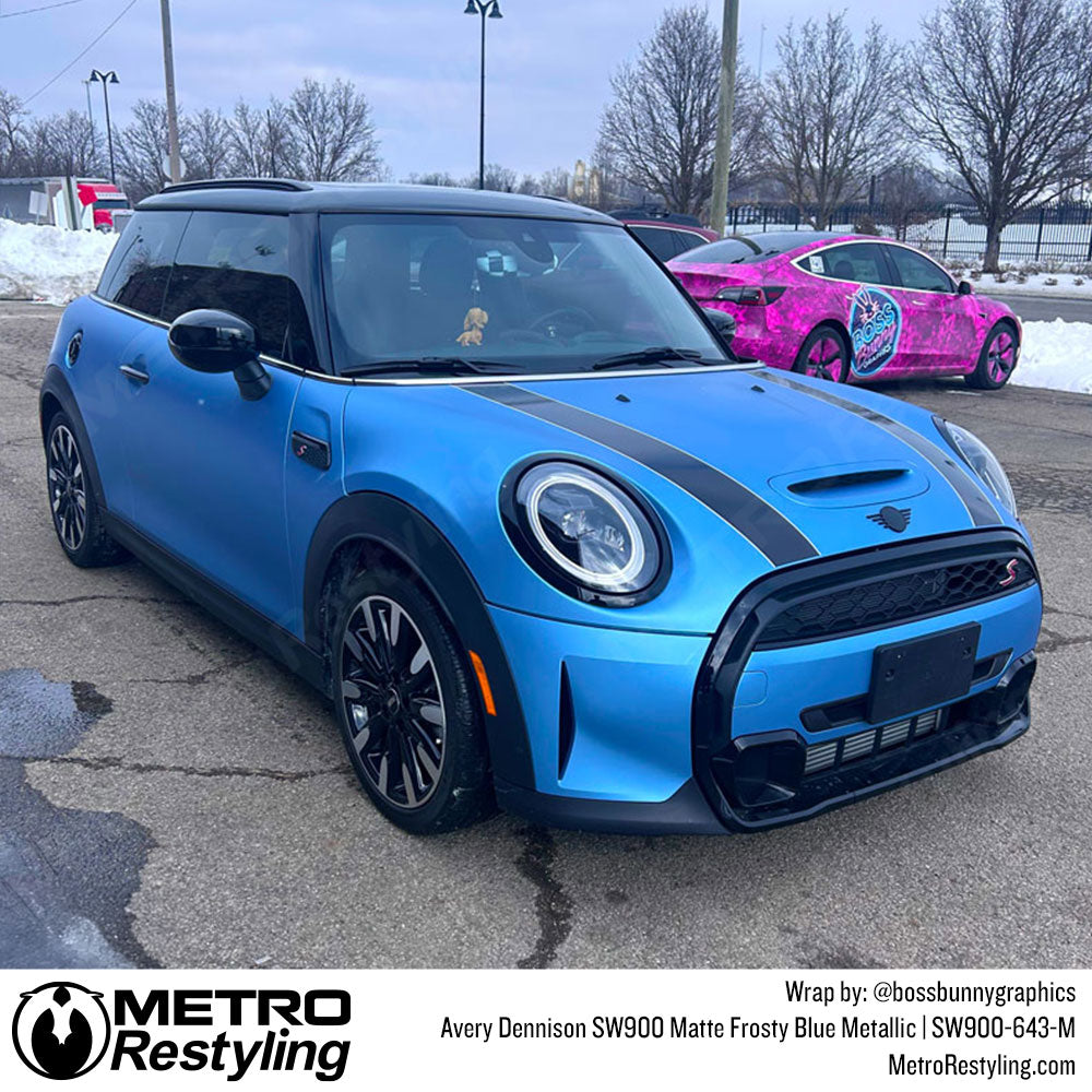 light blue mini coop wrap