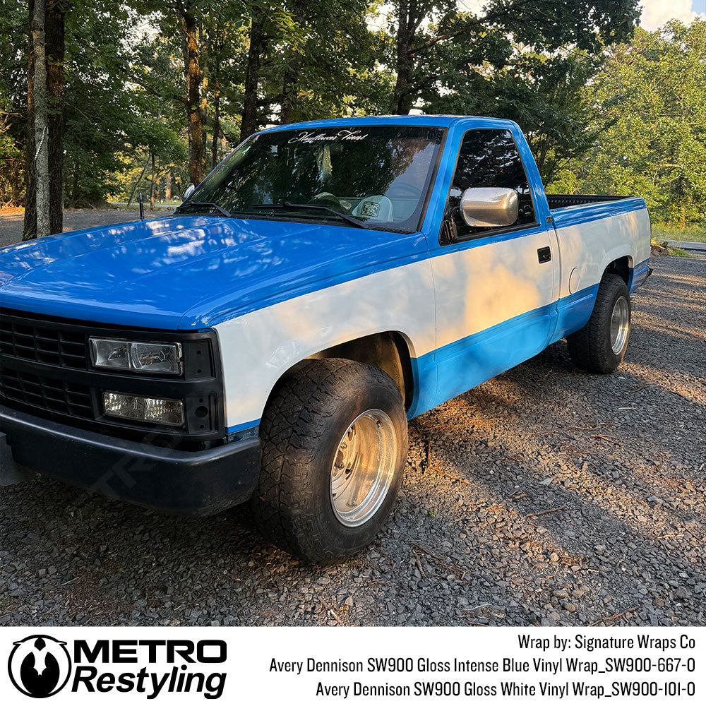 Avery Dennison SW900 Gloss Intense Blue Vinyl Wrap | SW900-667-O