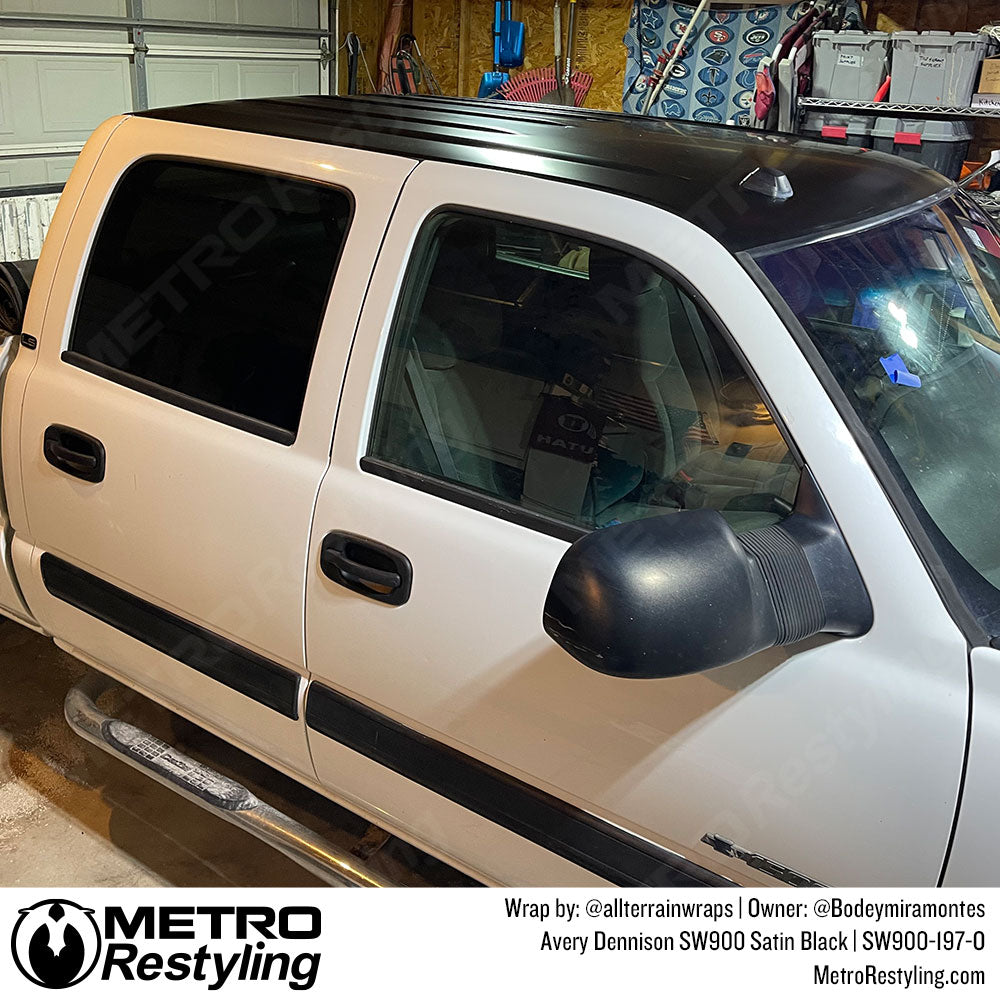 Truck with black color change car wrap