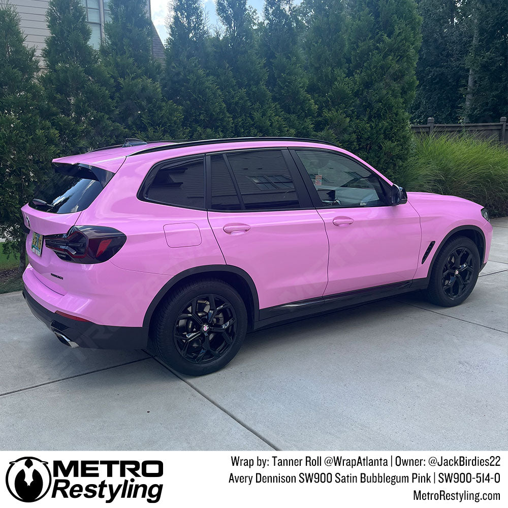 bubblegum pink bmw wrap