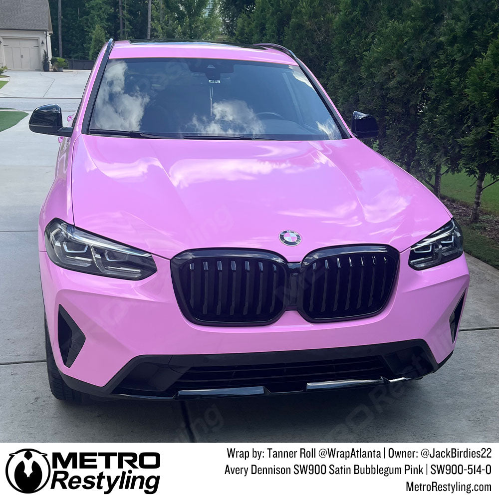 bubblegum pink bmw wrap