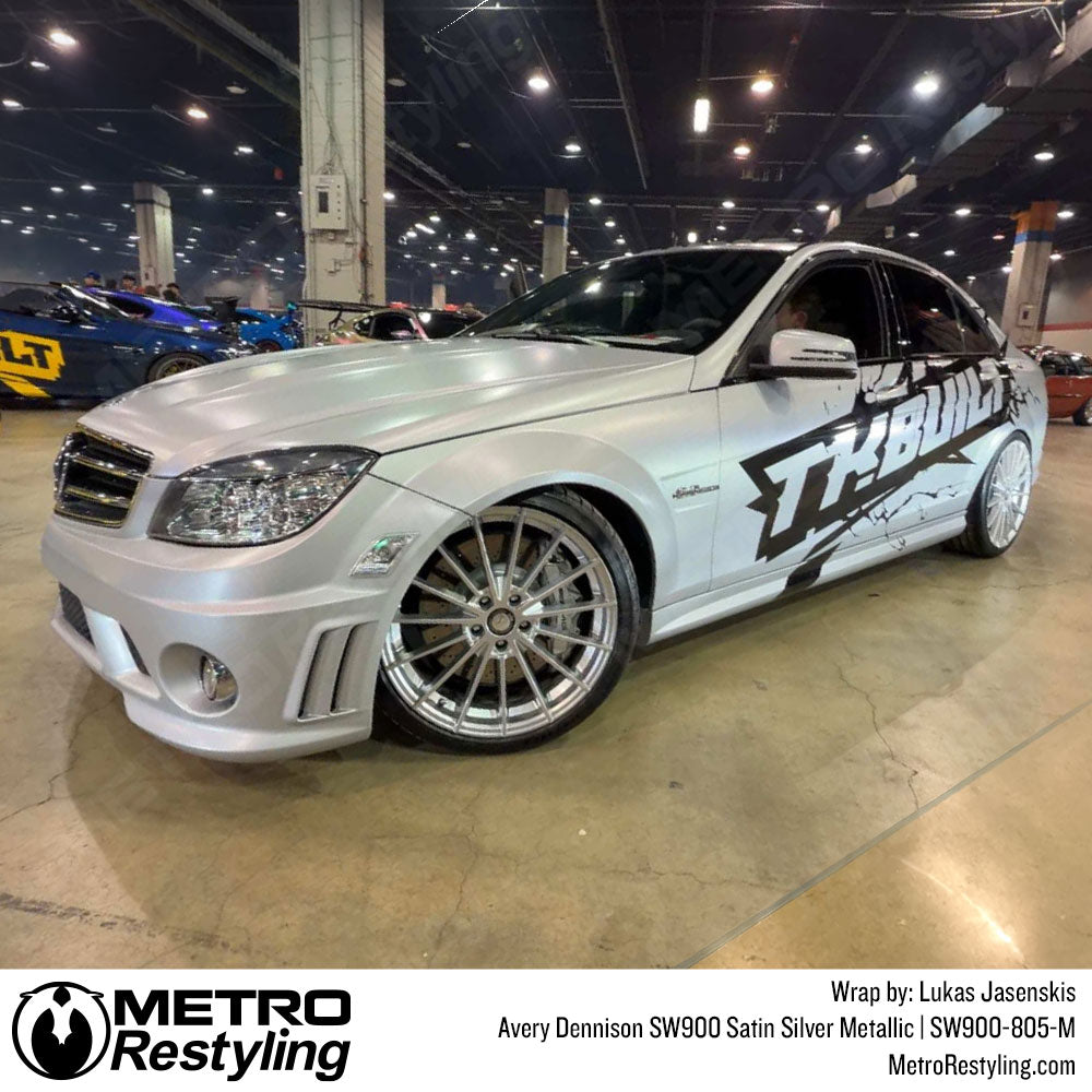 silver mercedes wrap