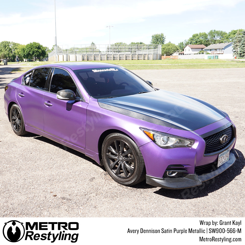 purple infiniti q50 wrap