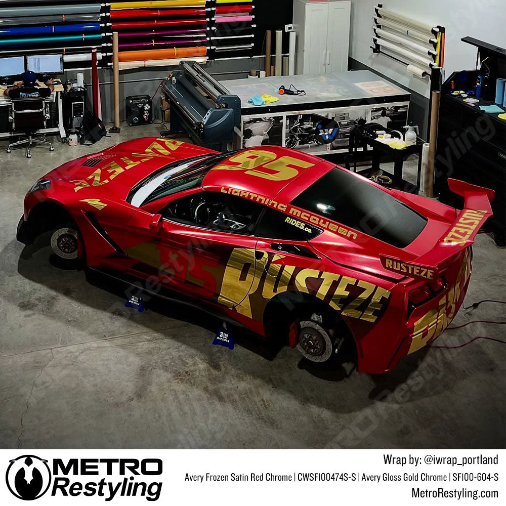 lightning mcqueen corvette wrap