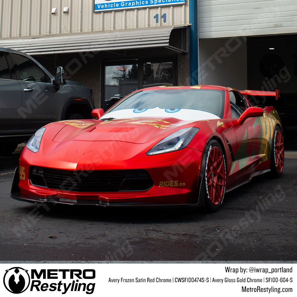 lightning mcqueen corvette wrap