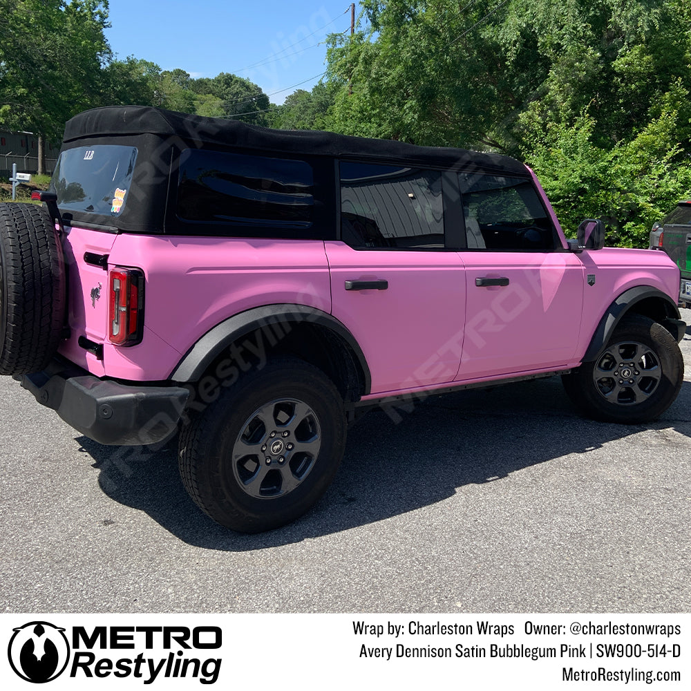 satin pink bronco wrap