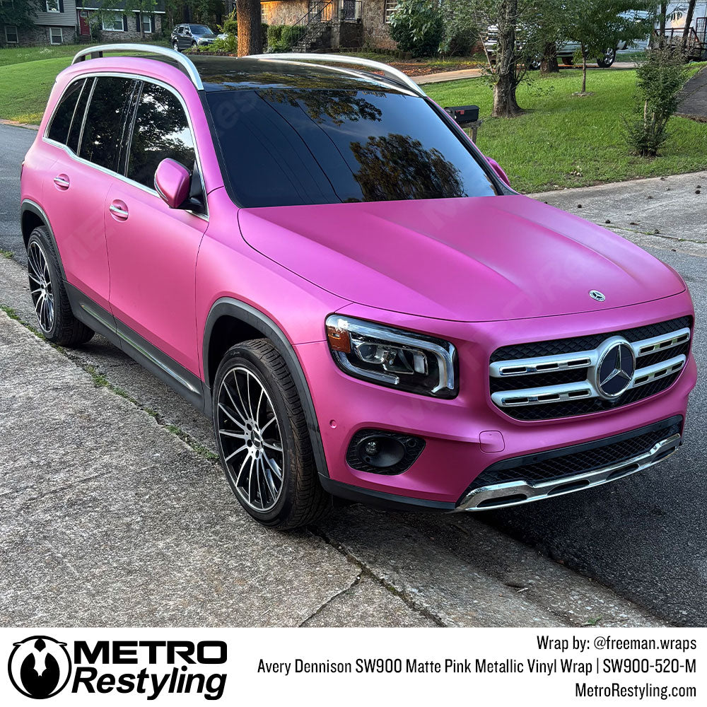 Avery Dennison SW900 Matte Pink Metallic Vinyl Wrap | SW900-520-M