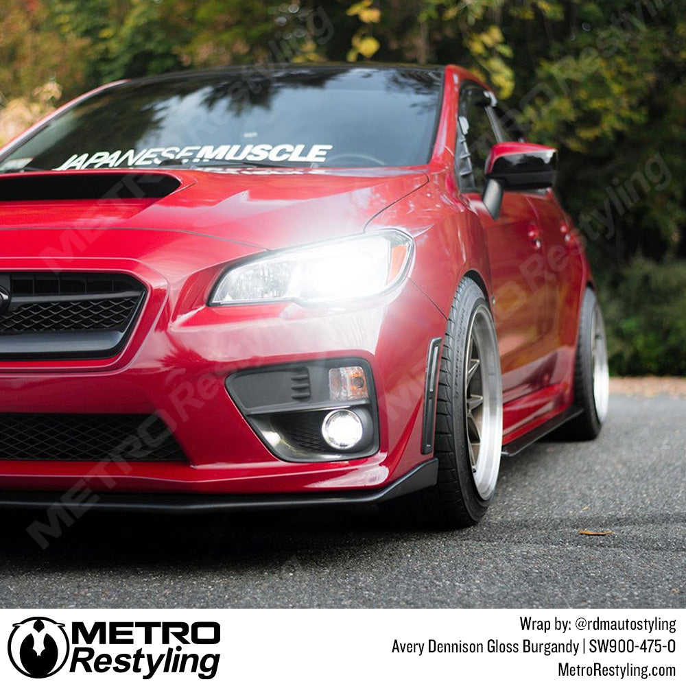 Avery SW900-433-O GLOSS CARDINAL RED 3in x 5in (SAMPLE SIZE) Supreme Vinyl  Car Wrap Film