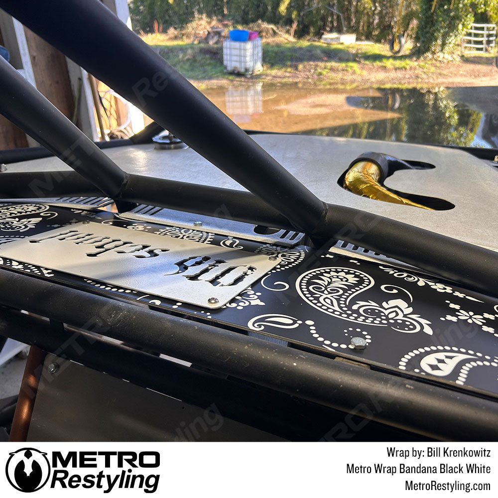 Bandana Black and White Interior Wrap