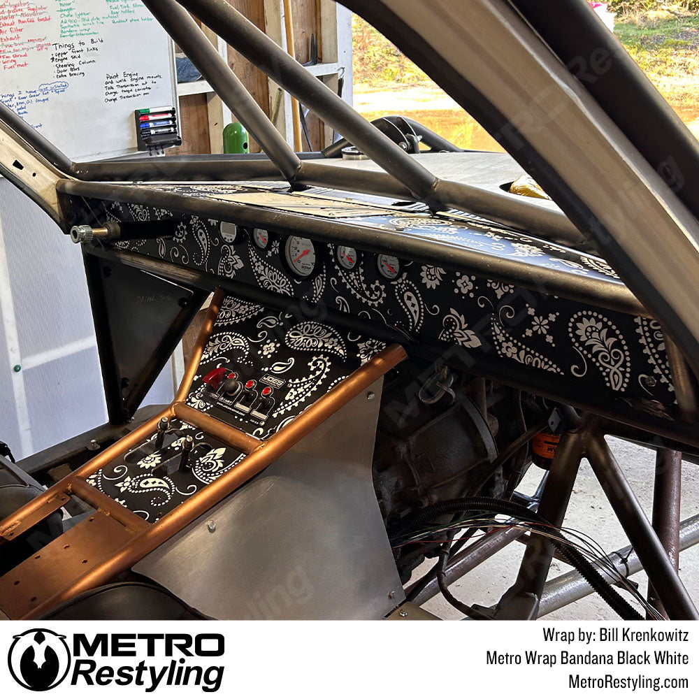 Bandana Black and White Interior Wrap