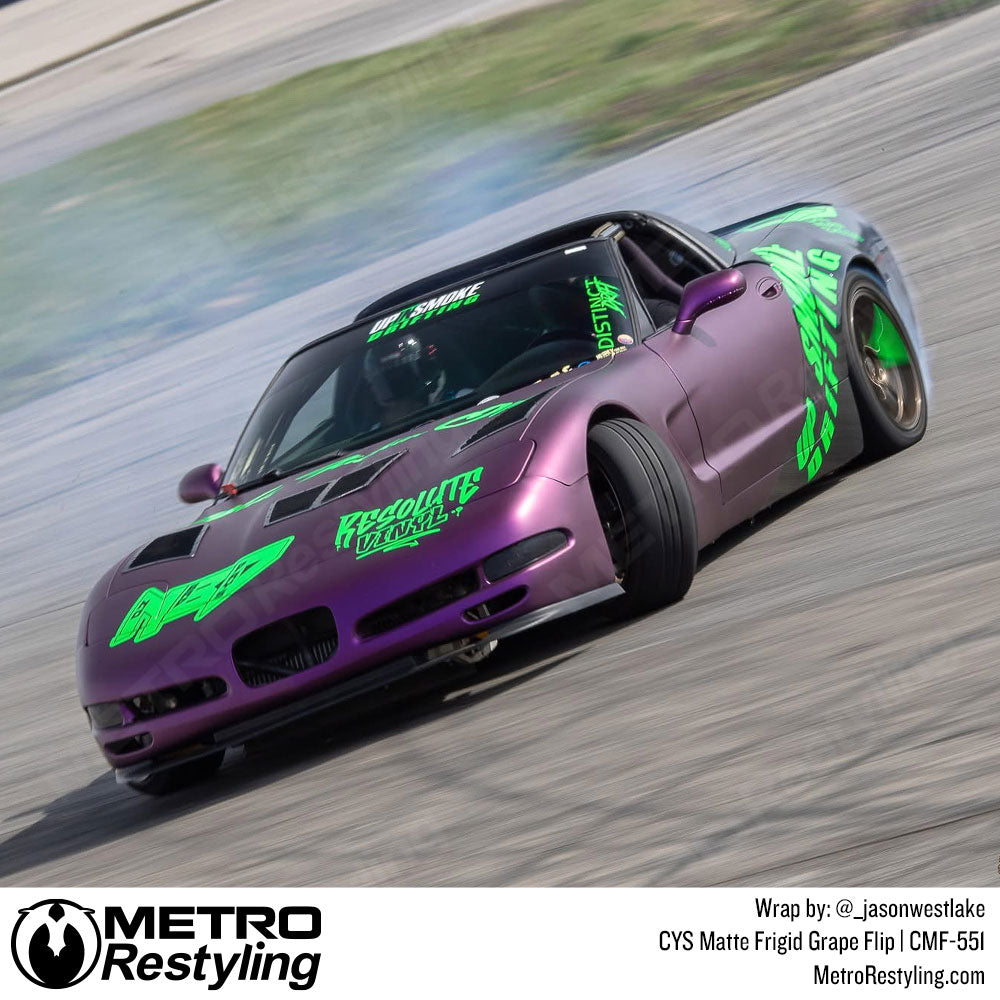 CYS Matte purple corvette wrap