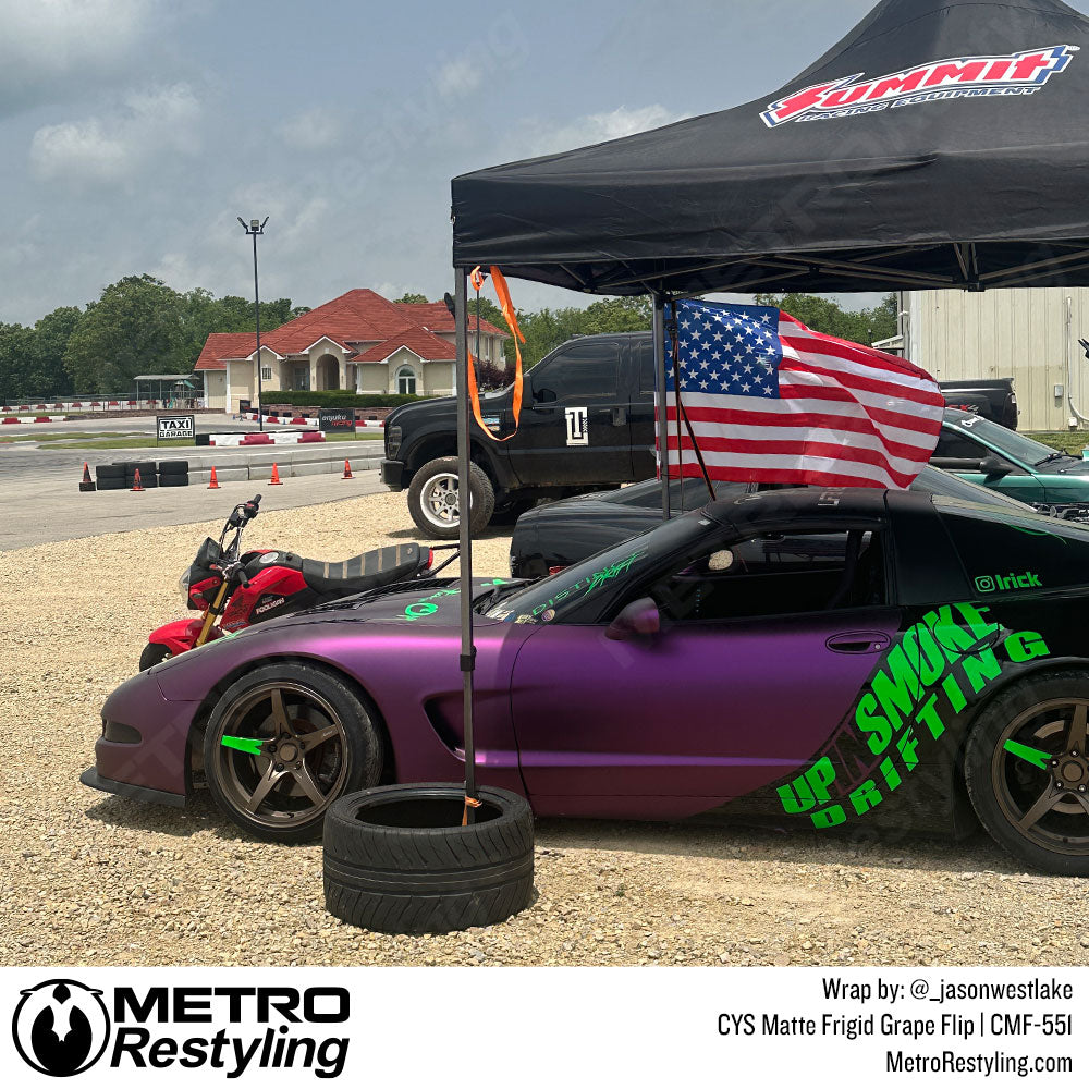 CYS purple corvette wrap