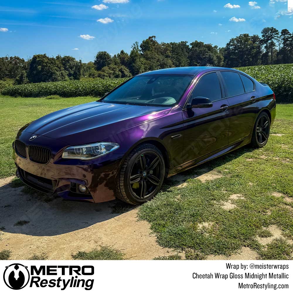 Cheetah Wrap Gloss Midnight Metallic Vinyl Wrap