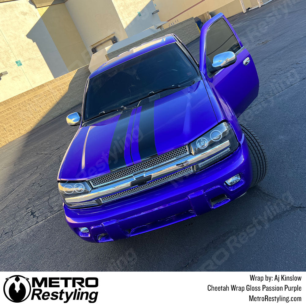 purple chevy trailblazer wrap