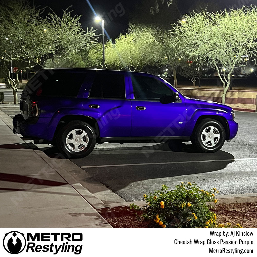 purple chevy trailblazer wrap