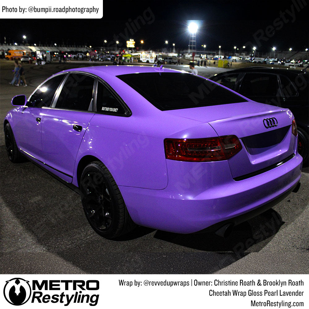 audi with lavender purple wrap