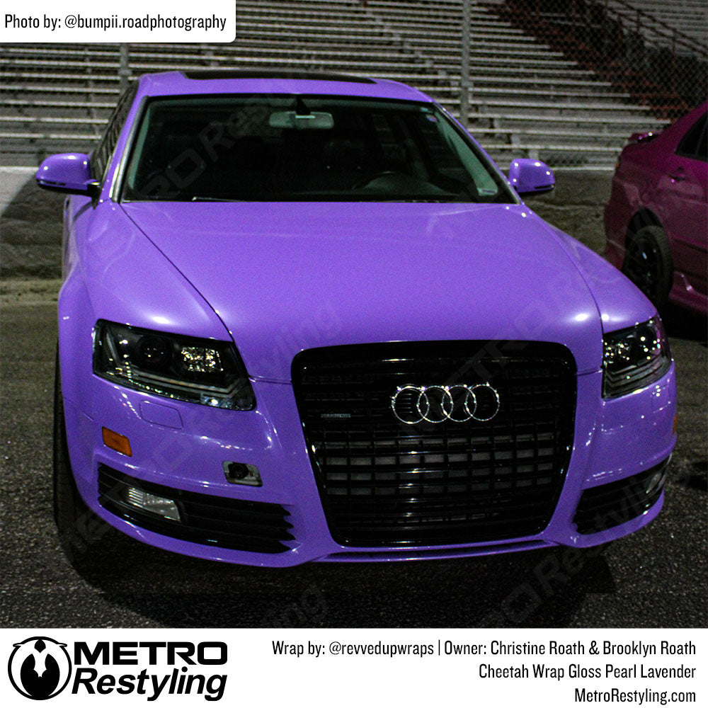 audi with lavender purple wrap